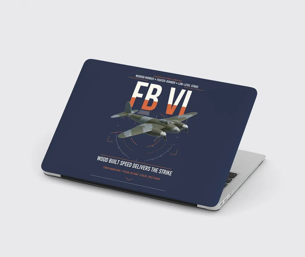 de Havilland Mosquito FB VI design on navy blue MacBook case