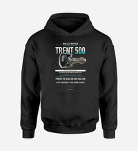 Thumbnail for TRENT 500 design on black hoodie single side