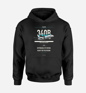 Single-Side Printing — Saab 340B Double-Side Hoodie