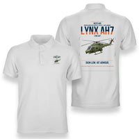 Thumbnail for Westland Lynx AH7 design on white double-side polo t-shirt, double-side print