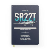 Thumbnail for Cirrus SR22T design on navy blue notebook