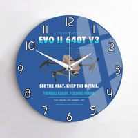 Thumbnail for Autel EVO II Dual 640T V3 design on blue no frame wall clock