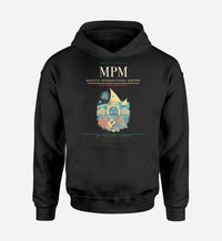 Thumbnail for Maputo International Airport (MPM) design on black hoodie single-side print