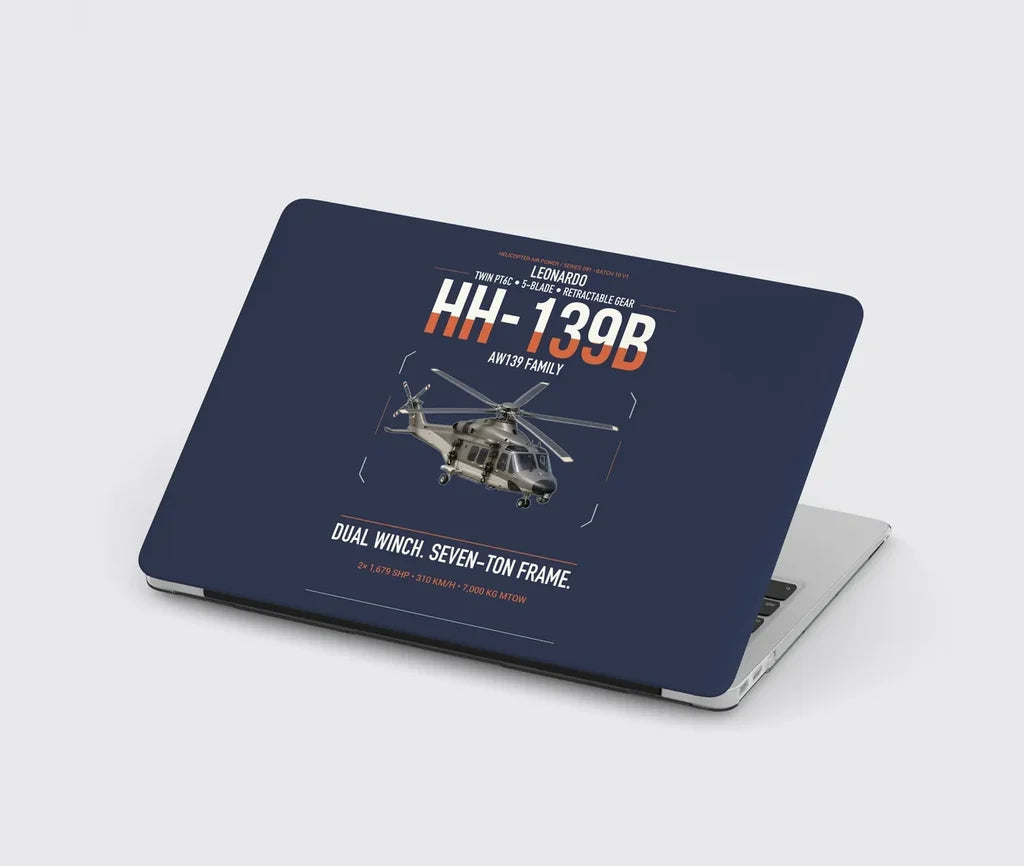 Leonardo HH-139B design on navy blue MacBook case