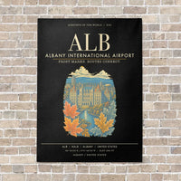 Thumbnail for Albany International Airport ALB - Canvas Framed - Black