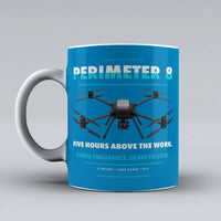 Thumbnail for Perimeter 8 Mug design on turquoise skyfront