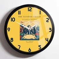 Thumbnail for VINTAGE G4164 - The Aviatrix Circuit - Designed Wall Clocks design on yellow framed