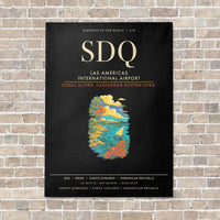 Thumbnail for Las Americas International Airport SDQ - Canvas Framed - Black