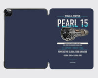Thumbnail for PEARL 15 design on navy blue ipad tablet case