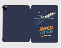 Thumbnail for Quiet Cabin Bold Ambition design on navy blue ipad tablet case