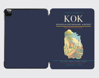 Thumbnail for Kokkola-Pietarsaari Airport (KOK) design on navy blue ipad tablet case