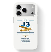 Thumbnail for Piper J-3 Cub design on white magsafe iphone case, for iPhone 17 Pro