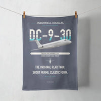 Thumbnail for McDonnell Douglas DC-9-30 design on navy blue towel