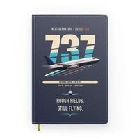 Thumbnail for Boeing 737-200 design on navy blue notebook
