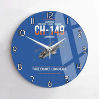 Thumbnail for Leonardo CH-149 Cormorant design on blue no frame wall clock
