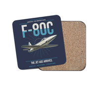 Thumbnail for F-80C Shooting Star design on navy blue 1 piece coaster