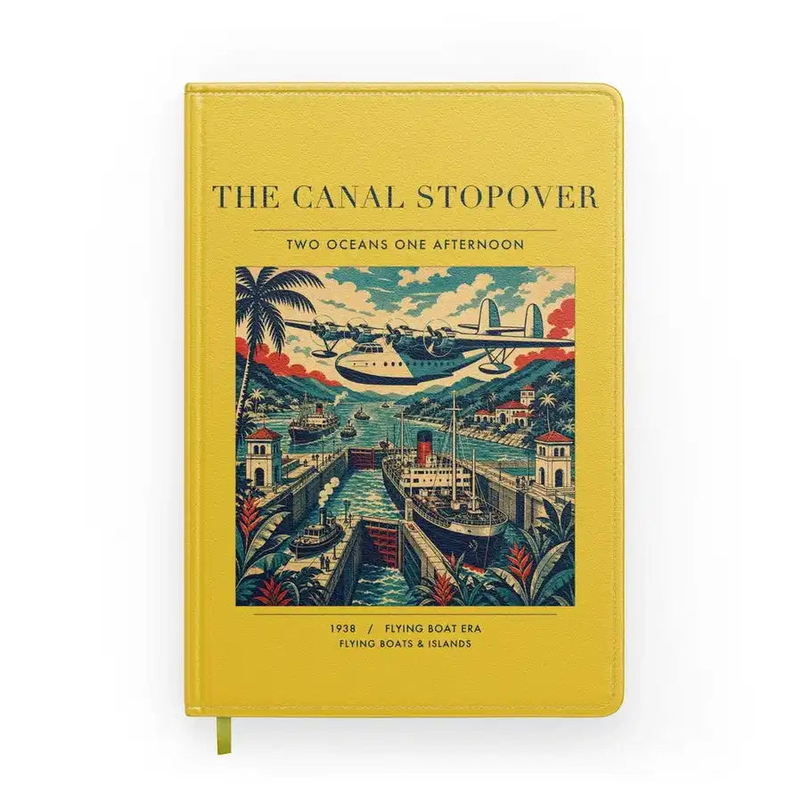 VINTAGE G4077 - The Canal Stopover - Designed Notebooks design on yellow