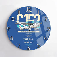 Thumbnail for Cessna 152 design on blue no frame wall clock