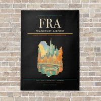 Thumbnail for Frankfurt Airport FRA - Canvas Framed - Black