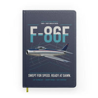 Thumbnail for F-86F Sabre design on navy blue notebook