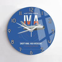Thumbnail for Dassault Mystère IV A design on blue no frame wall clock