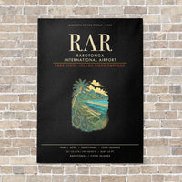 Thumbnail for Rarotonga International Airport RAR - Canvas Framed - Black