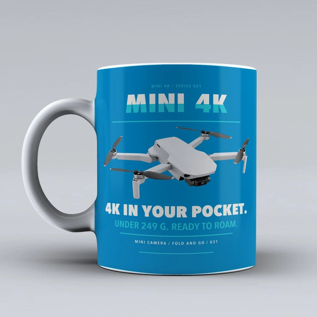Mini 4K Mug design on turquoise dji