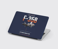 Thumbnail for F-35B Lightning II Lift Where Runways End design on navy blue MacBook case