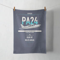 Thumbnail for Piper PA-24-250 Comanche 250 design on navy blue towel