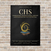 Thumbnail for Charleston International Airport CHS - Canvas Framed - Black