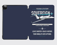 Thumbnail for Cessna Citation Sovereign+ design on navy blue ipad tablet case