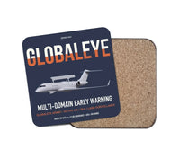 Thumbnail for Saab GlobalEye design on navy blue 1 piece coaster