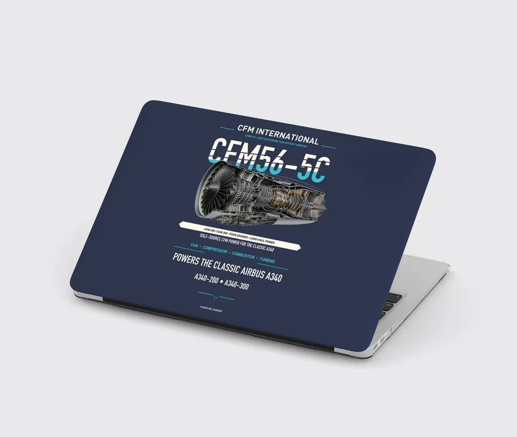 CFM56-5C design on navy blue MacBook case