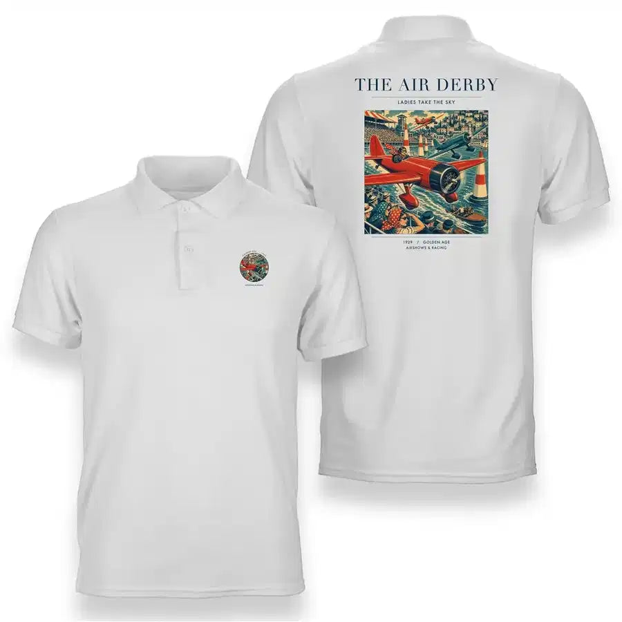 VINTAGE G4025 - The Air Derby - Double-Side Polo T-Shirt design on white