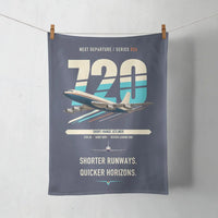Thumbnail for Boeing 720B design on navy blue towel