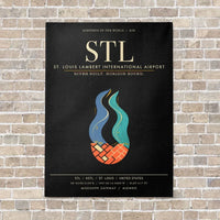 Thumbnail for St. Louis Lambert International Airport STL - Canvas Framed - Black