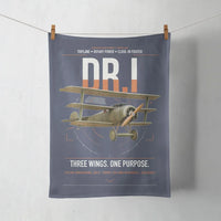 Thumbnail for Fokker Dr.I design on navy blue towel