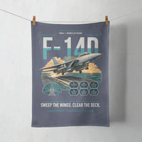 Thumbnail for F-14D Tomcat design on navy blue towel