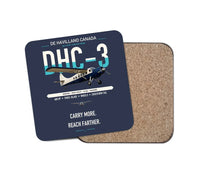 Thumbnail for DHC-3 Otter design on navy blue 1 piece coaster