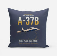 Thumbnail for A-37B Dragonfly design on navy blue pillow