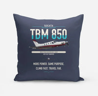 Thumbnail for Socata TBM 850 design on navy blue pillow