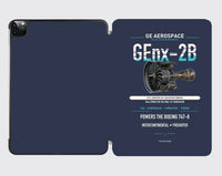 Thumbnail for GEnx-2B design on navy blue ipad tablet case