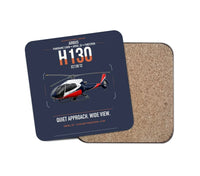Thumbnail for Airbus H130 design on navy blue 1 piece coaster