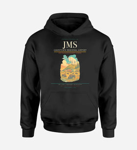 Single-Side Printing — Jamestown Regional Airport (JMS) Double-Side Hoodie