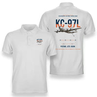 Thumbnail for KC-97L STRATOFREIGHTER design on white double-side polo t-shirt, double-side print