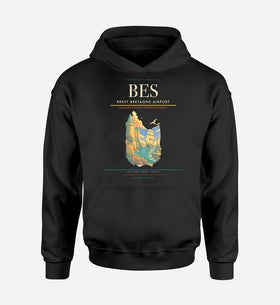Single-Side Printing — Brest Bretagne Airport (BES) Double-Side Hoodie