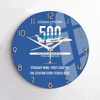Thumbnail for Cessna Citation 500 - Citation I design on blue no frame wall clock