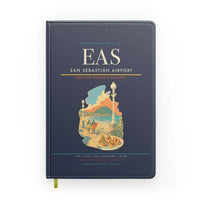 Thumbnail for San Sebastián Airport (EAS) design on navy blue notebook