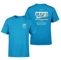 Thumbnail for Cessna 170B design on turquoise t-shirt, double-side print