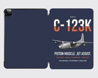 Thumbnail for C-123K Provider design on navy blue ipad tablet case